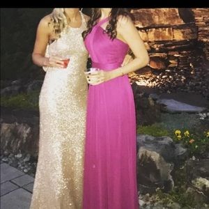 David’s Bridal Magenta Gown